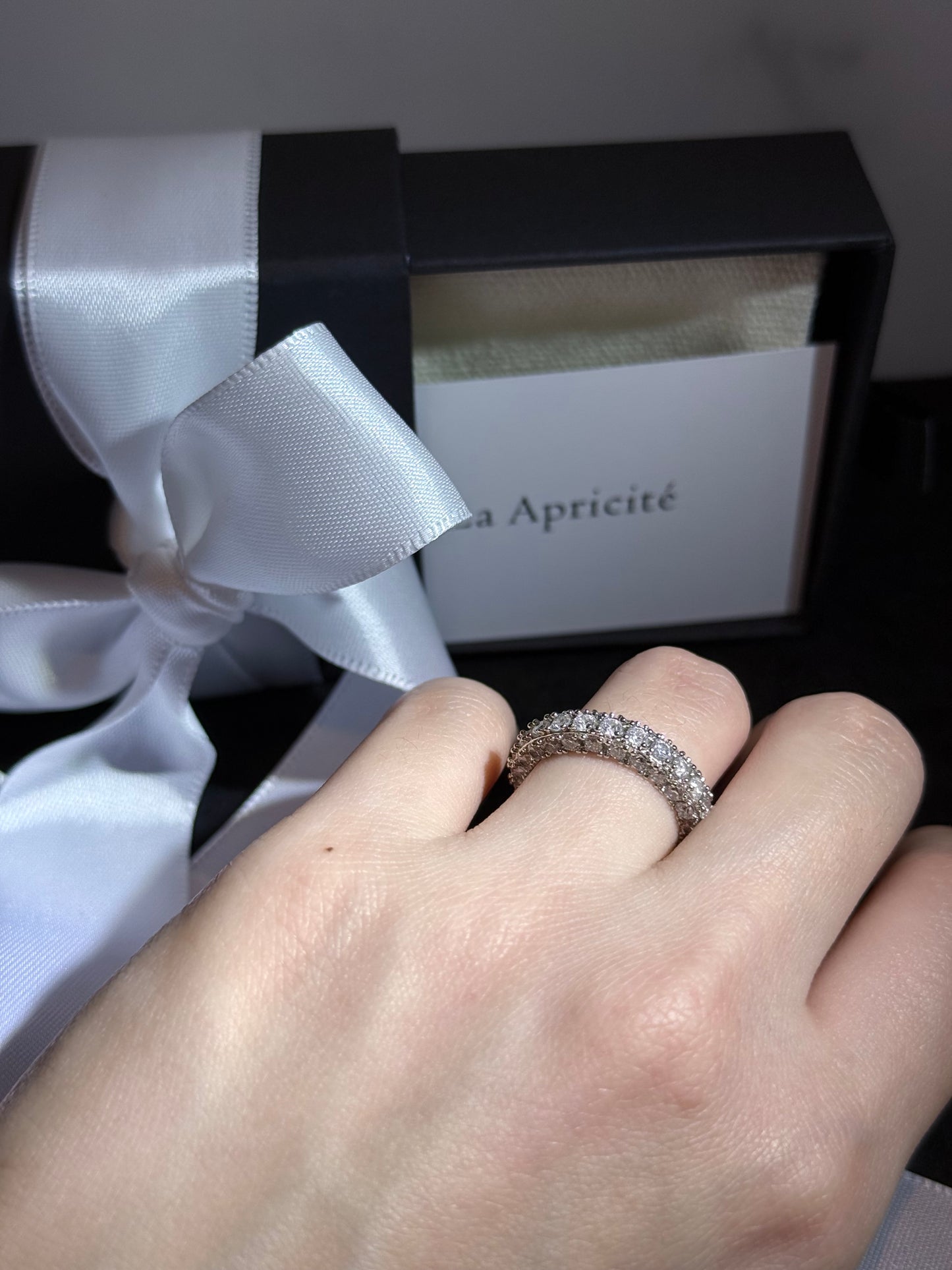 Round Pave Diamond Ring