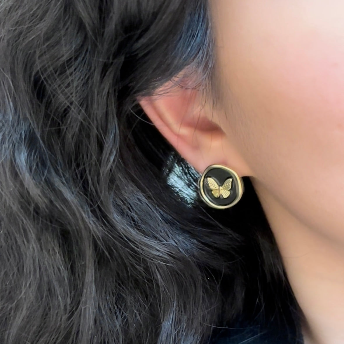 Butterfly Stamp Earring